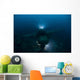Diver Exploring Wreck Japanese Wall Decal