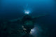 Diver Exploring Wreck Japanese Wall Decal