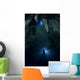Backlit Diver Chandelier Cave Wall Decal
