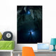 Backlit Diver Chandelier Cave Wall Decal