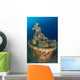 Submerged Greek-style Statue Circular Wall Decal