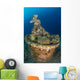 Submerged Greek-style Statue Circular Wall Decal