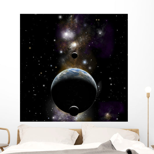 Earth Type World with Wall Decal