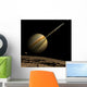 Artist's Depiction Ringed Yellow Gas Giant Wall Decal