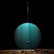 Artist's Depiction Blue Ringed Gas Giant Vertical Wall Decal