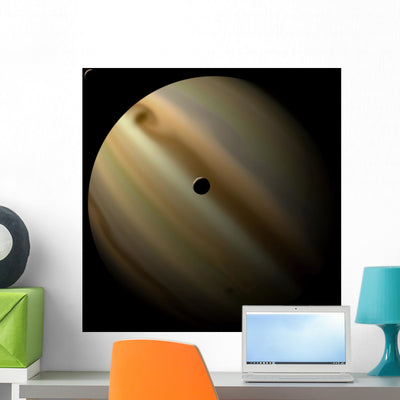 Artist's Depiction Gas Giant and Moons Wall Decal shown on a wall
