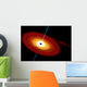 Artist's Depiction Black Hole Orange Wall Decal