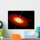 Artist's Depiction Black Hole Orange Wall Decal