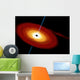 Artist's Depiction Black Hole Orange Wall Decal