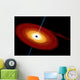 Artist's Depiction Black Hole Orange Wall Decal