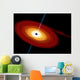 Artist's Depiction Black Hole Orange Wall Decal