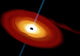Artist's Depiction Black Hole Orange Wall Decal