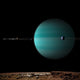 Artist's Depiction Blue Ringed Gas Giant Wall Decal