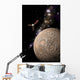 Probe Investigating Heavily Cratered Vertical Wall Decal