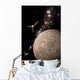 Probe Investigating Heavily Cratered Vertical Wall Decal