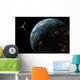 Artist's Depiction Satellite Orbit Horizontal Wall Decal
