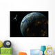 Artist's Depiction Satellite Orbit Horizontal Wall Decal