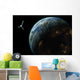 Artist's Depiction Satellite Orbit Horizontal Wall Decal