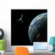 Artist's Depiction Satellite Orbit Distant Wall Decal