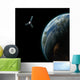 Artist's Depiction Satellite Orbit Distant Wall Decal