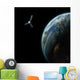 Artist's Depiction Satellite Orbit Distant Wall Decal