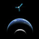 Artist's Depiction Satellite Orbit Wall Decal