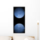 Artist's Depiction Heavily Cratered Moon Reflection Wall Decal