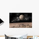 Moon Rises over Rocky Close Moon Wall Decal
