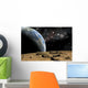 Earth-like Planet Rises Horizontal Wall Decal
