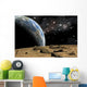 Earth-like Planet Rises Horizontal Wall Decal