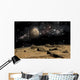 Moon Rises over Rocky Moon Horizontal Wall Decal