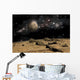 Moon Rises over Rocky Moon Horizontal Wall Decal