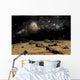 Moon Rises over Rocky Moon Horizontal Wall Decal