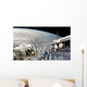 Astronauts Performing Work Space Cloudy Planet Wall Decal