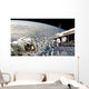 Astronauts Performing Work Space Cloudy Planet Wall Decal