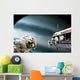 Astronauts Performing Work Space Planet Wall Decal