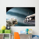 Astronauts Performing Work Space Planet Wall Decal