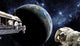 Astronauts Performing Work Space Distant Earth Wall Decal