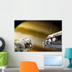 Astronauts Performing Work Space Saturn Wall Decal