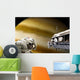 Astronauts Performing Work Space Saturn Wall Decal