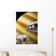 Astronauts Performing Work Space Vertical Saturn Wall Decal