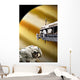 Astronauts Performing Work Space Vertical Saturn Wall Decal