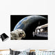 Astronauts Performing Work Space Shadow Earth Wall Decal