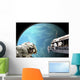 Astronauts Performing Work Space Neptune Wall Decal