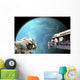 Astronauts Performing Work Space Neptune Wall Decal