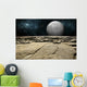 Cratered Moon Rises over Wall Decal