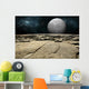 Cratered Moon Rises over Wall Decal