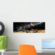 Colorful Nebula above Rocky Wall Decal