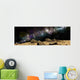 Colorful Nebula above Rocky Wall Decal