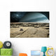 Rover Explores Surface Rocky Wall Decal